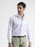 PuroEgo camisa vestir Twill blanca