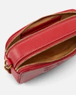 Pinko bolso bandolero rojo pequeño con logotipo love birds en relieve - Imagen 4
