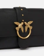Pinko bolso hombro desestructurado piel love bag negro - Imagen 3