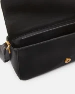 Pinko bolso hombro desestructurado piel love bag negro - Imagen 4
