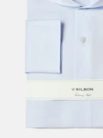 Silbon camisa vestir celeste clara puño simple - Imagen 2