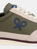 Silbon zapatilla vintage verde beige - Imagen 2