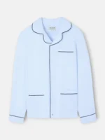 Silbon pijama camisero pata de gallo celeste - Imagen 3