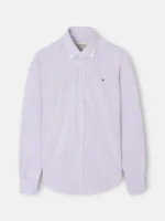 Silbon camisa sport oxford raqueta rayas burdeos - Imagen 4