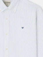 Silbon camisa sport oxford raqueta raya ancha verde - Imagen 2