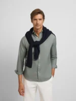 Silbon camisa sport estructura espiga verde claro