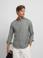 Silbon camisa sport estructura espiga verde claro - Imagen 3