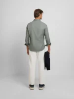 Silbon camisa sport estructura espiga verde claro - Imagen 4