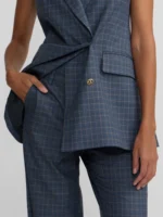 Silbon pantalon vestir cuadros azules - Imagen 3