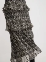 Silbon falda larga volantes estampado negros - Imagen 4