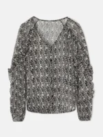 Silbon blusa volantes estampado negro - Imagen 7
