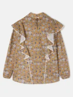 Silbon blusa volantes estampado floral camel - Imagen 5