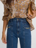 Silbon pantalon recto detalle hebillas denim - Imagen 3