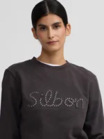 Silbon sudadera woman silbon tachas negra