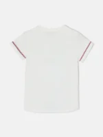 Silbon camiseta woman bordado etnico multicolor blanca - Imagen 7