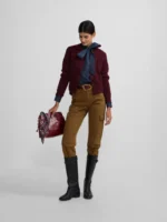 Silbon cardigan punto ochos burdeos - Imagen 3