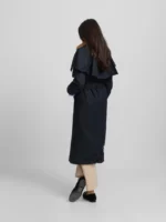 Silbon parka larga encerada azul marino - Imagen 3