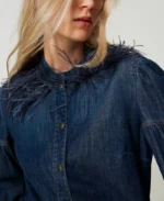 Twinset camisa vaquera con plumas - Imagen 4