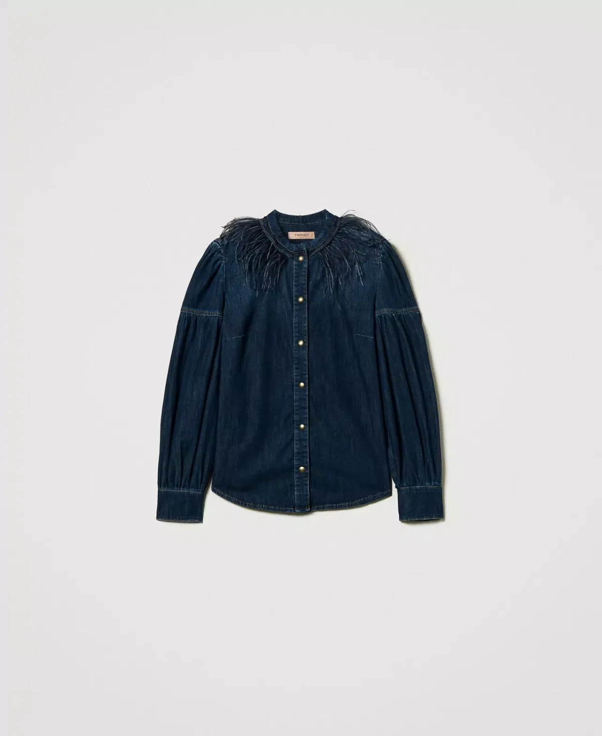 Twinset camisa vaquera con plumas - Imagen 5