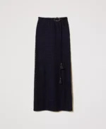 Twinset falda midi de ganchillo marino - Imagen 2