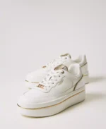 Twinset zapatillas de piel laminada con plataforma - Imagen 2