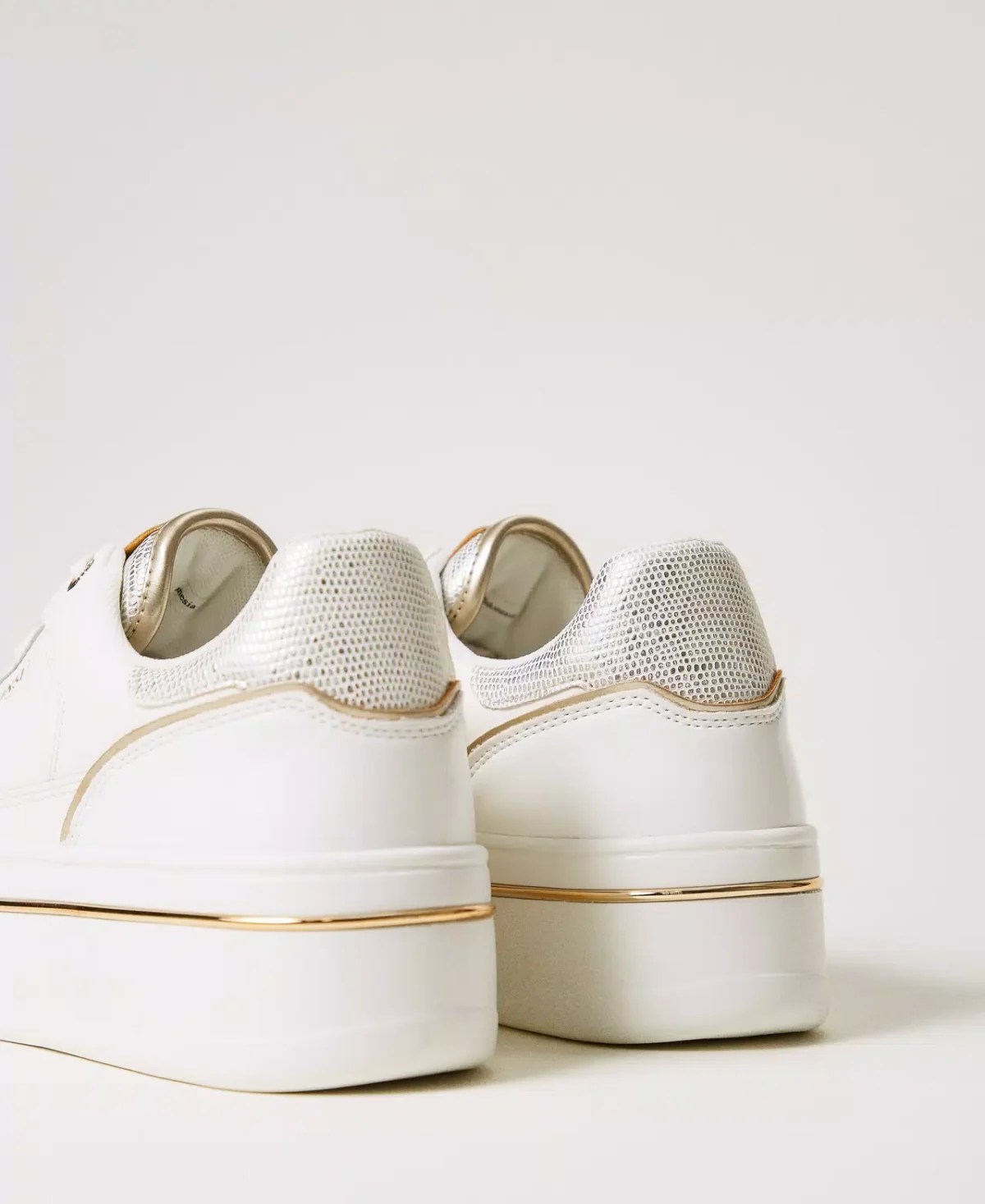 Twinset zapatillas de piel laminada con plataforma - Imagen 3