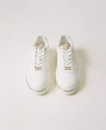 Twinset zapatillas de piel laminada con plataforma - Imagen 4
