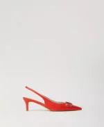 Twinset zapatos destalonados con ovalT coral