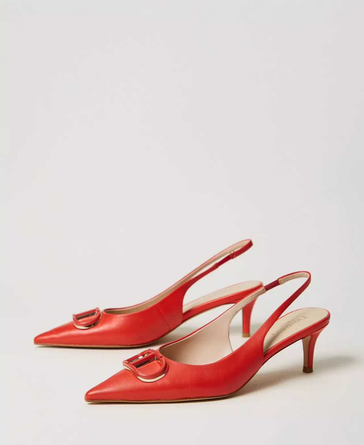 Twinset zapatos destalonados con ovalT coral - Imagen 2