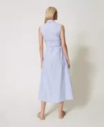 Twinset vestido largo de rayas con lazo - Imagen 4