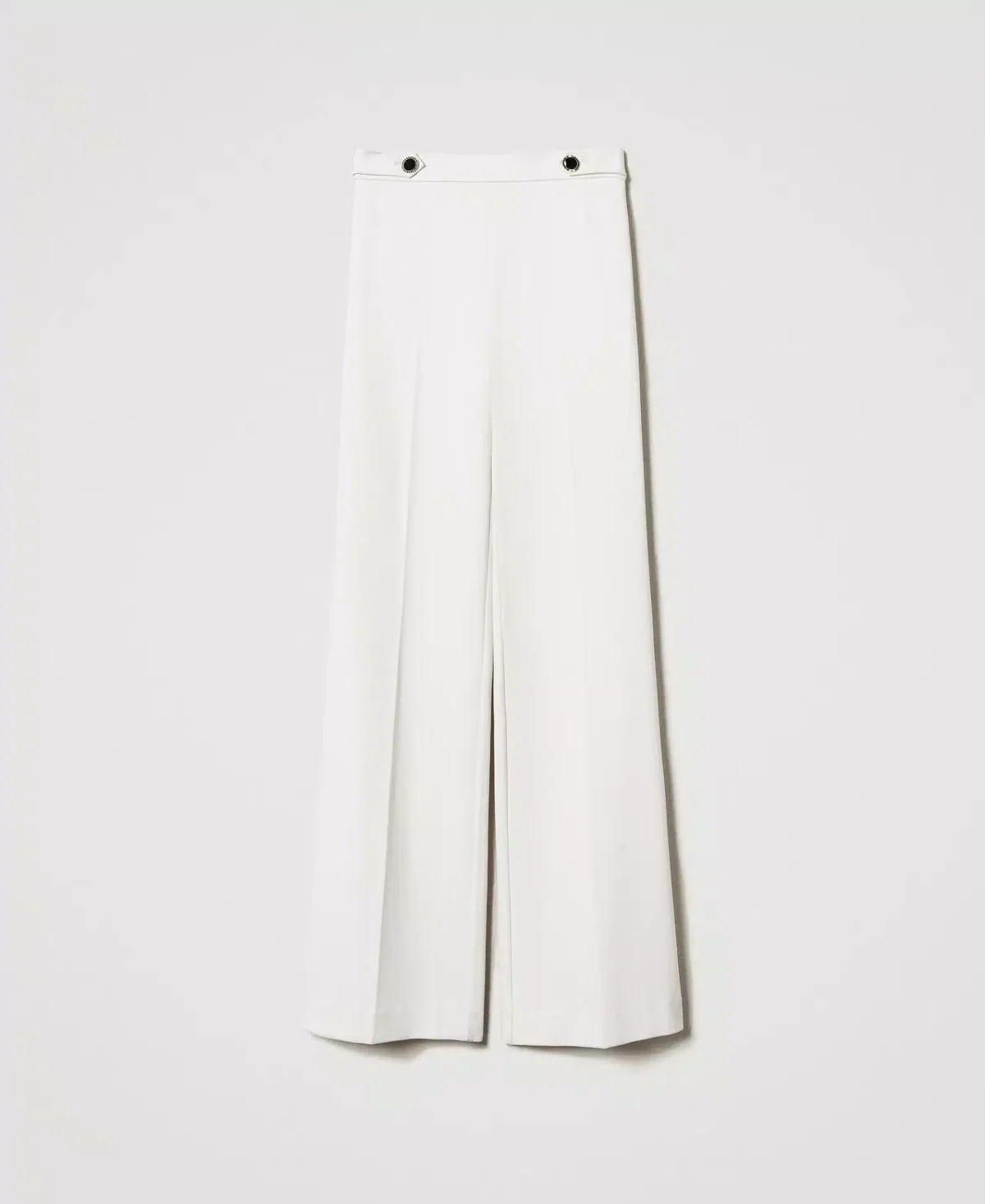 Twinset  pantalon de pierna ancha con boton joya - Imagen 2