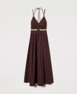Twinset vestido largo de popelina con cinturon - Imagen 2