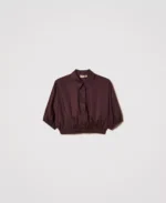 Twinset blusa cropped de popelina - Imagen 2