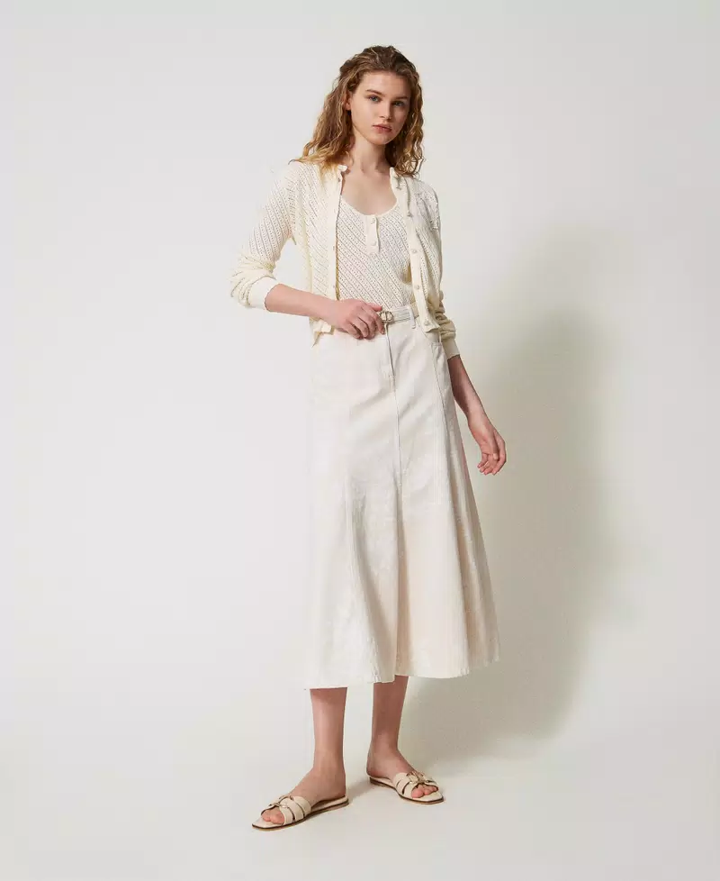 251TT2204_12493_01.webp Twinset falda larga en bull de flores - Imagen 1