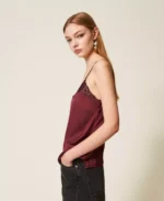 Twinset top de raso con encaje - Imagen 2
