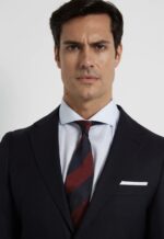 Silbon americana traje natural stretch navy blue - Imagen 3