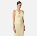 Elisabetta Franchi vestido corse de crepe con pesupntes en contraste - Imagen 3