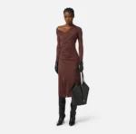 Elisabetta Franchi vestido de punto con botones joya - Imagen 2