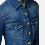 Elisabetta Franchi cazadora cropped de denim - Imagen 4