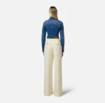 Elisabetta Franchi cazadora cropped de denim - Imagen 5