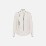 Elisabetta Franchi camisa de georgette con pañuelo y cordoncillo - Imagen 2