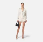 Elisabetta Franchi camisa de georgette con pañuelo y cordoncillo - Imagen 3