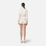Elisabetta Franchi camisa de georgette con pañuelo y cordoncillo - Imagen 5