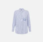 Elisabetta Franchi camisa de popelina de algodon a rayas
