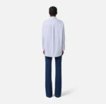 Elisabetta Franchi camisa de popelina de algodon a rayas - Imagen 4
