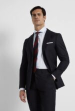 Silbon americana traje natural stretch navy blue - Imagen 2