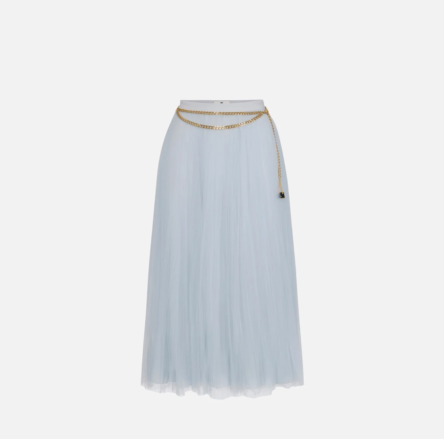 Elisabetta Franchi falda de tul con cinturon joya