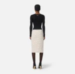 Elisabetta Franchi falda bicolor de doble crepe - Imagen 5