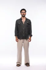 Maimono camisa Guayabera gris
