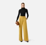 Elisabetta Franchi pantalon de crepe ligero con cinturon - Imagen 4